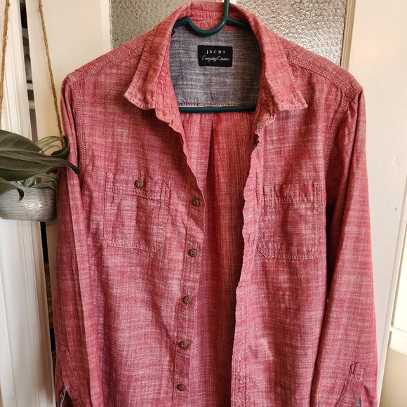Jachs Everyday Classics Red Button Up Shirt in Size Small - Picture 1 of 3